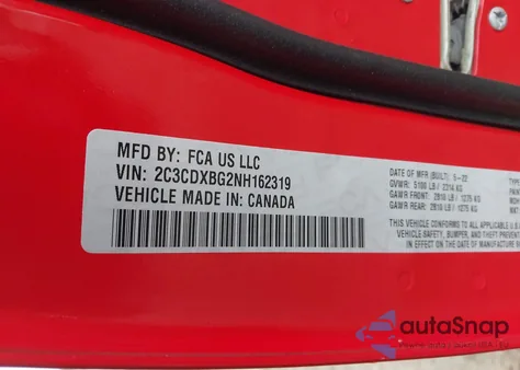 2022 Dodge Charger Sxt Rwd z USA, uszkodzony, nr VIN 2C3CDXBG2NH162319